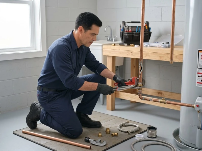 Broken pipe being repaired by a plumber in Wildomar, CA
