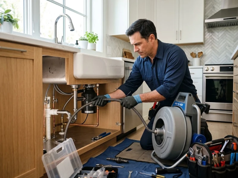 Drain cleaning and snaking equipment in use in Wildomar, CA