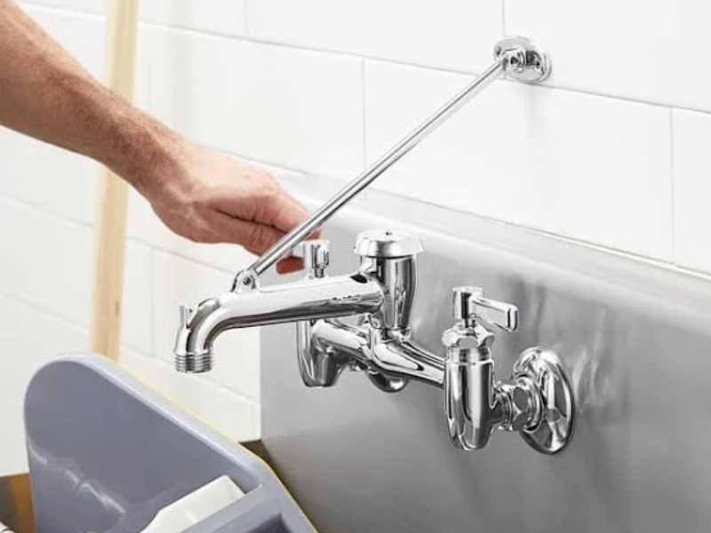 New faucet being installed on a sink in Wildomar, CA