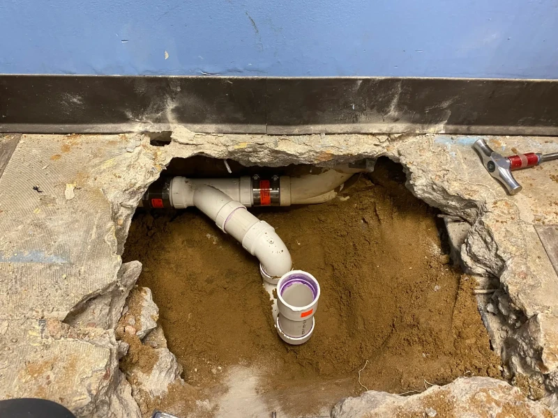 Slab leak detection and repair under a Wildomar, CA home