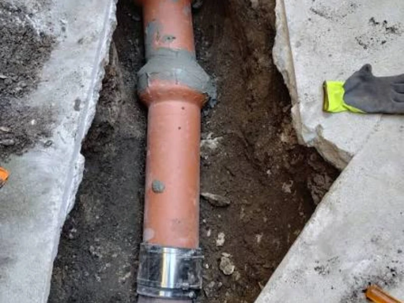 Trenchless sewer repair equipment working in Wildomar, CA