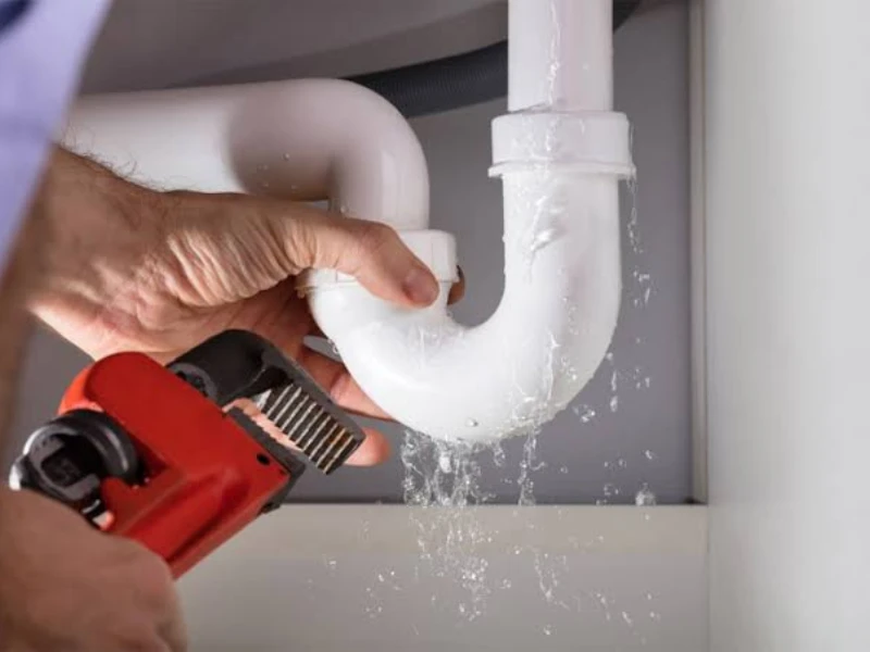 Water leak repair under a sink in a Wildomar, CA home